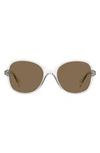Polaroid 54mm Polarized Round Sunglasses In Grey/ Bronze Polarized