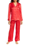 Nordstrom Classic Silk Pajamas In Red Toreador