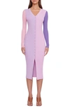 Staud Shoko Colorblock Sweater In Iris Multi