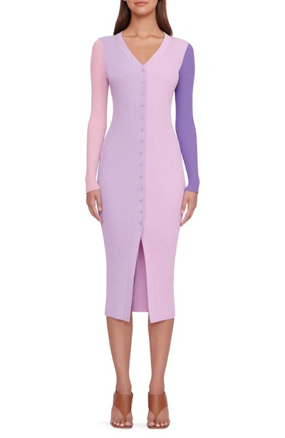 Staud Shoko Colorblock Sweater In Iris Multi