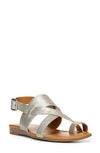 Sarto By Franco Sarto Gia Sandal In Platinum Leather