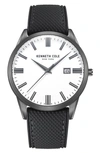 KENNETH COLE CLASSIC SILICONE STRAP WATCH, 42MM