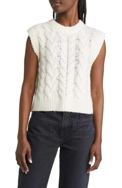 Rails Alexis Cable-knit Sweater Vest In White