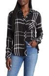 Rails Hunter Plaid Button-front Shirt In Black Sterling