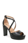 Naturalizer Melody Womens Block Heel Ankle Strap Platform Sandals In Black