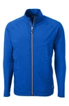 Cutter & Buck Recycled Polyester Woven Jacket In Tour Blue