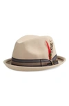 Brixton Gain Wool Fedora In Light Fawn
