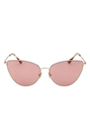 Tom Ford Anais Metal Cat-eye Sunglasses In Shiny Rose Gold