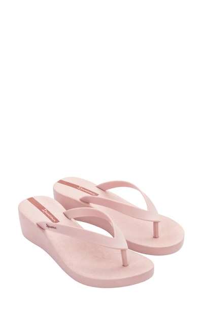 Ipanema Selfie Wedge Flip Flop In Pink/ Pink