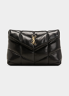 SAINT LAURENT LOU PUFFER YSL POUCH IN QUILTED LEATHER