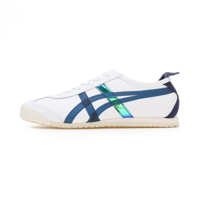 Onitsuka Tiger Mexico 66 男女款经典条纹轻便舒适低帮运动休闲鞋 In White