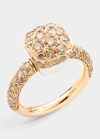 Pomellato Mixed Gold And Brown Diamond Nudo Solitaire Ring