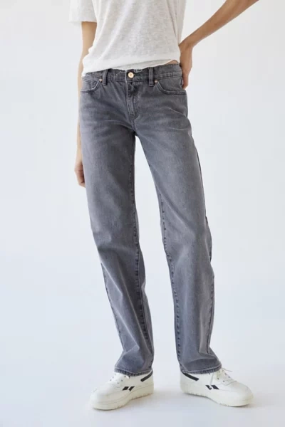 Abrand A 99 Low-rise Straight Jean In Washed Black