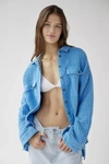 Bdg Stanley Waffle Button-down Top In Blue