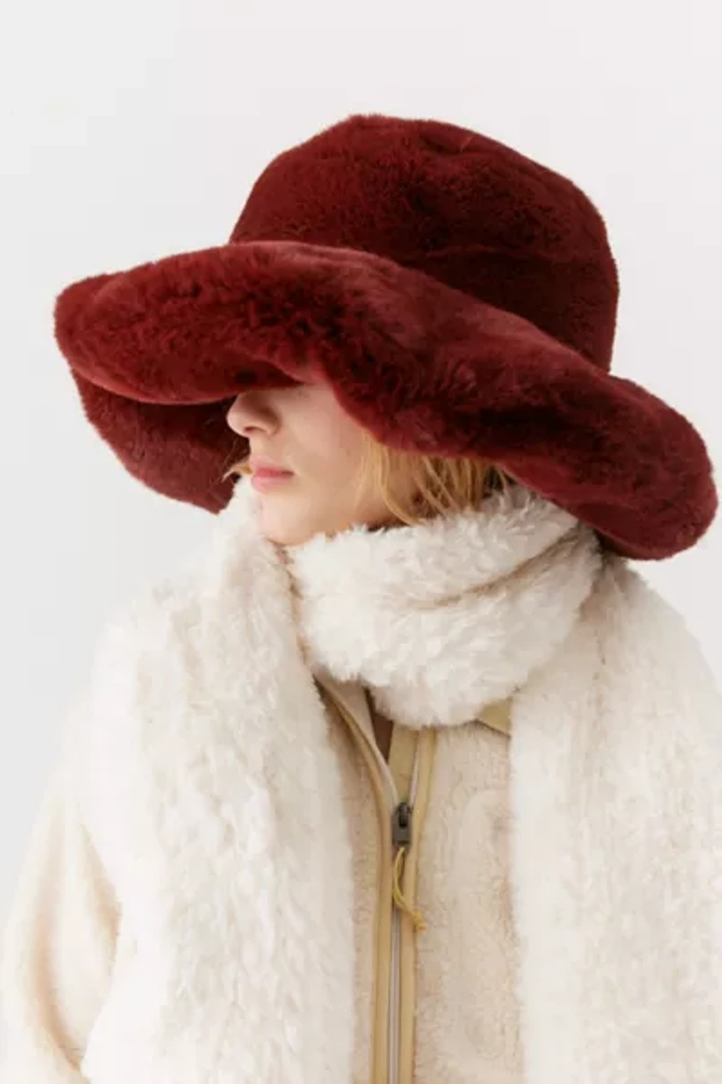 Urban Outfitters Celine Wide Faux Fur Hat Urban Outfitters + Celine Wide Faux Fur Bucket Hat main image 2