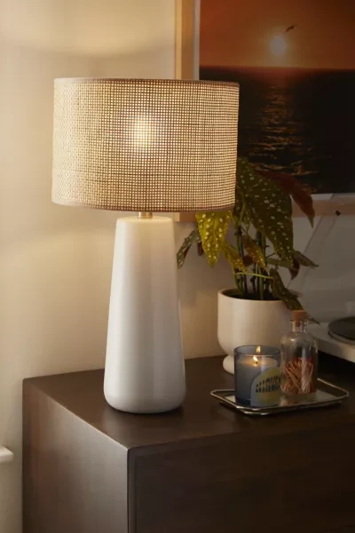 Urban Outfitters Aubrey Table Lamp In White