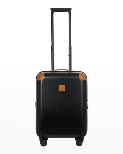 Bric's Amalfi 21 Carry On Spinner Suitcase In Black/tan