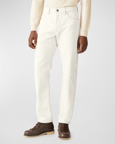 Loro Piana Quarona Five-pocket Denim Trousers In White