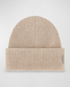 Gorski Ribbed Wool-blend Beanie In Beige