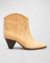 Isabel Marant Darizo Leather Ankle Boots In Natural 23nl