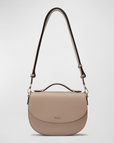 Oryany Betty Saddle Leather Shoulder Bag In Taupe