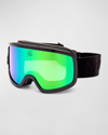 Moncler Terrabeam Ski Goggles In Shiny Black