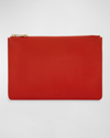Il Bisonte Oliveta Zip Vacchetta Leather Card Case In Red
