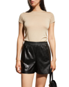 Theory Tiny Apex Organic Pima Cotton T-shirt In Slvr Mnt