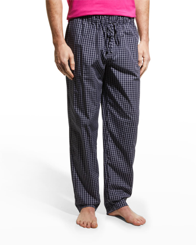 Hanro Men's Night & Day Woven Pant In Artic Plaid Check