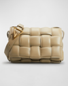 Bottega Veneta Padded Cassette Crossbody Bag In 1520 Taupe-gold