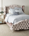 HAUTE HOUSE TAMARA TUFTED QUEEN WINGBACK BED