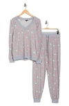 Splendid Raglan Long Sleeve Top & Joggers Pajamas In Nocolor