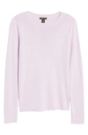 Halogen Ribbed Crewneck Sweater In Purple Bloom