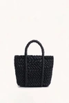 Merlette Asha Mini Cotton Silk Bag In Black In Black