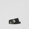 BURBERRY BURBERRY CHECK AND LEATHER REVERSIBLE BELT