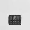 Burberry Lola Quilted Leather Wallet In Black/palladium