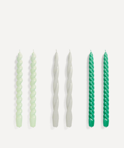 Hay Long Mix Candles Set Of Six In Multi-coloured