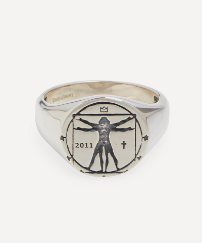 Serge Denimes Sterling Silver Vitruvian Signet Ring