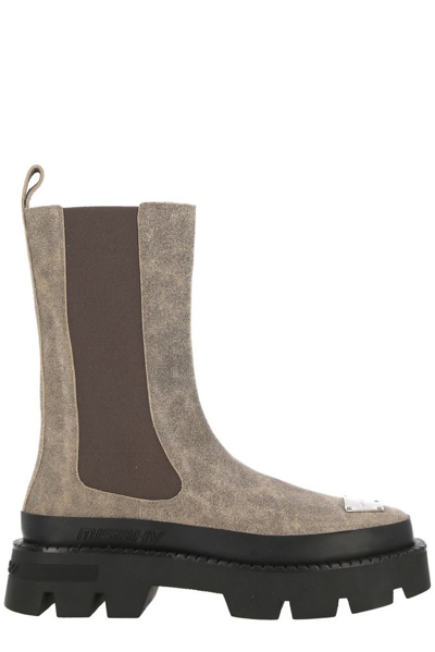 Misbhv Two-tone Chelsea Boots In Beige