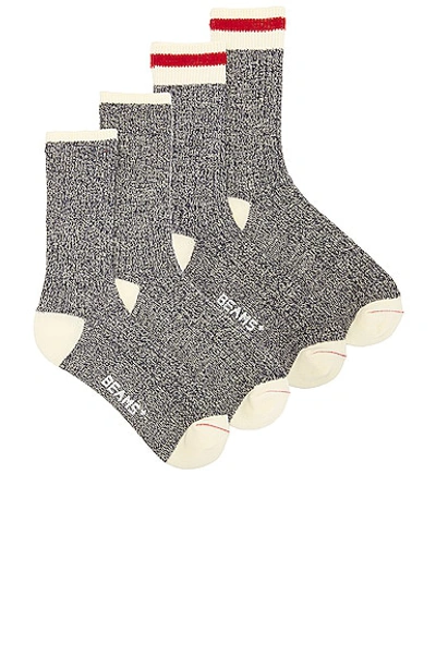 Beams Rag Socks In Navy
