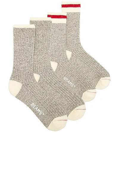 Beams Rag Socks In Grey