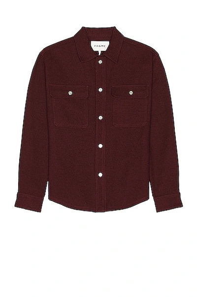 Frame Textured Shirt In Red