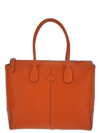 TOD'S TOD'S LOGO PATCH TOP HANDLE TOTE BAG