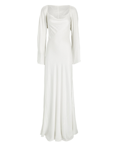 L Agence Women's Alicia Removable Shawl & Cowl-neck Gown In Ivory