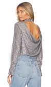 1.STATE SEQUIN DRAPE BACK TOP