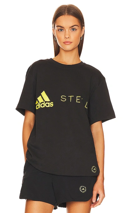 Adidas By Stella Mccartney Sportswear Logo T-shirt In Black