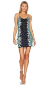 Alice And Olivia Nelle Sequin Minidress In Royalty & Multi