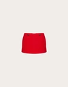 VALENTINO VALENTINO TEXTURE DOUBLE CREPE SKIRT WOMAN RED 42