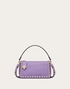 Valentino Garavani Small Rockstud Grainy Calfskin Crossbody Bag Woman Wisteria Uni