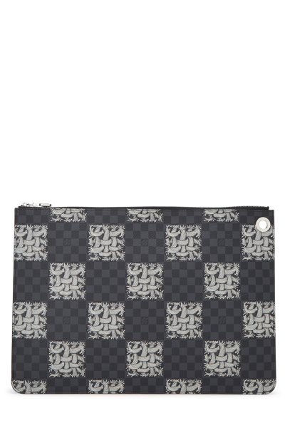 Pre-owned Louis Vuitton Christopher Nemeth X  Damier Graphite Pochette Jour Gm